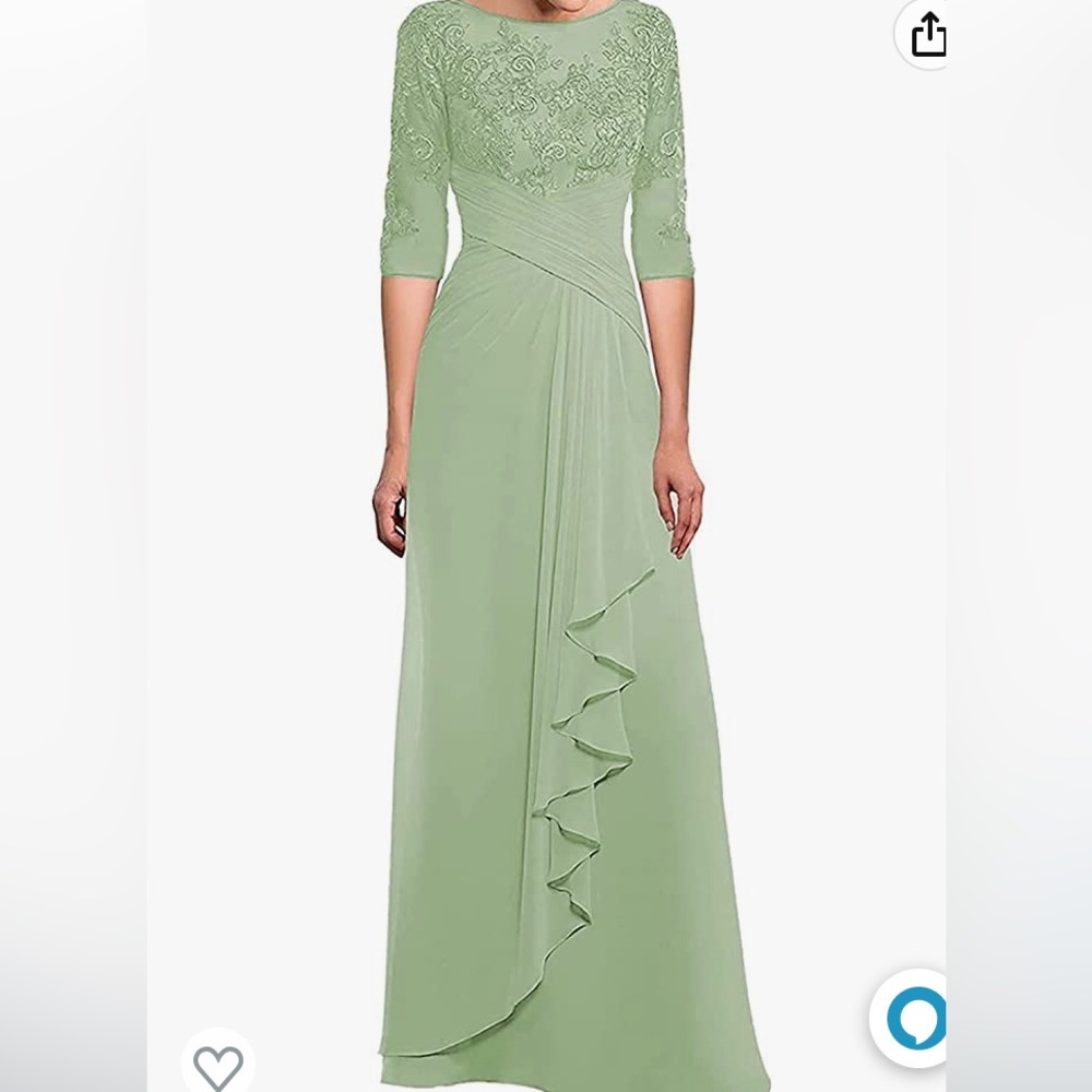 Long dress sage green